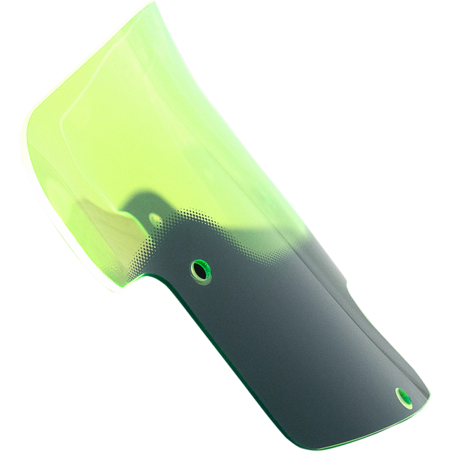 KLOCK WERKS WINDSHIELD FLARE INDIAN 8" GREEN KWW-04-0621