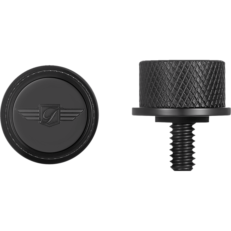 FIGURATI DESIGNS SEAT SCREW BLACK WITH 3M FIGURATI DESIGNS LOGO INSERT FD01-SEAT_SCREW-BLK
