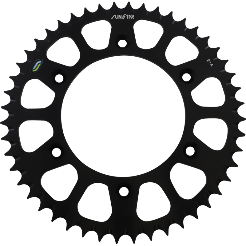 SUNSTAR SPROCKETS 520-48T ALUMINUM REAR SPROCKET BLACK 5-355948BK
