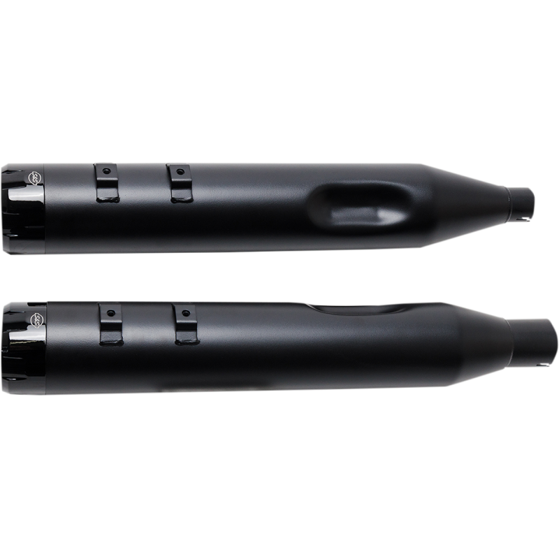 S&S CYCLE 17-19 4.5" MK45 FLHT BLK/CHR MUFF W/THRUST E CAP 550-0666