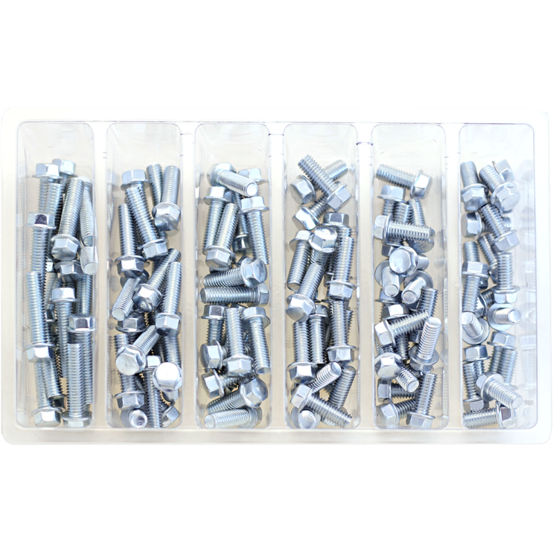 BOLT M6 8MM HEX FLANGE BOLT ASSORTMENT 1  (KT) SV-M6HEXF-1