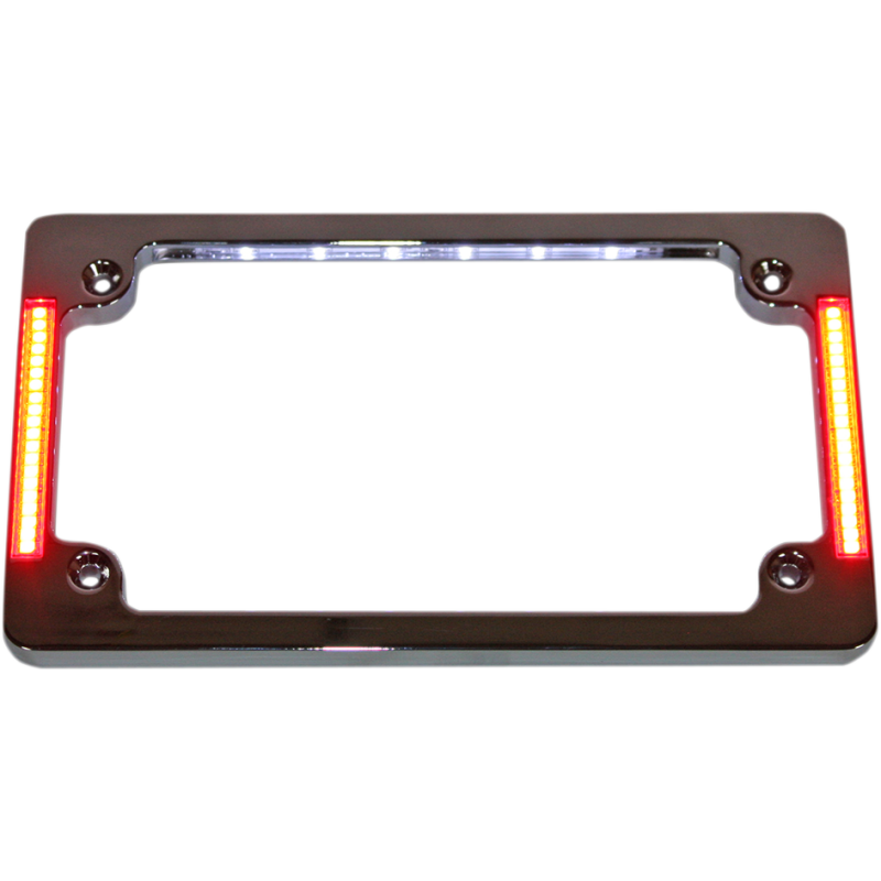 CUSTOM DYNAMICS FRAME LIC PLT W/LT CHR TF07-C