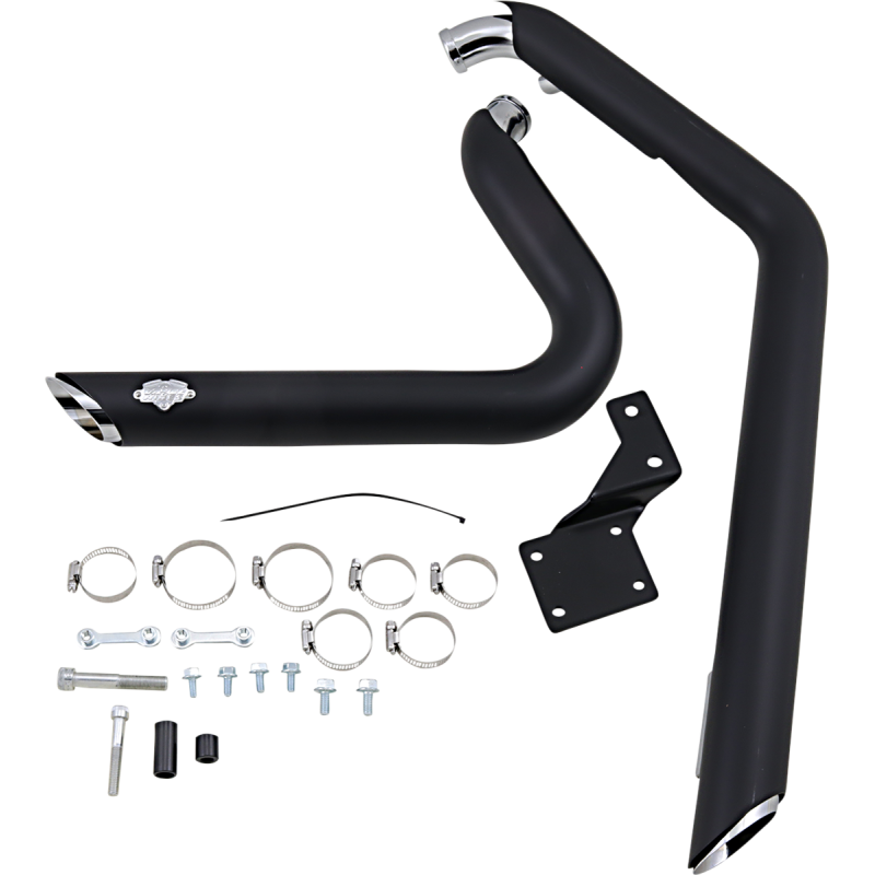 VANCE & HINES 86-11 SOFTAIL SHORTSHOTS STAG 2:2 FS BLK 47221