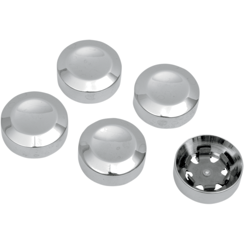 DRAG SPECIALTIES 93-17 FXST/FXD CHR PULLEY BOLT COVERS 5PK 1201-0597
