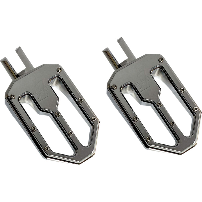 PRO-ONE PERF.MFG. MOTO V2, BILLET FOOT PEGS, CHROME, M8 SOFTAIL 500752