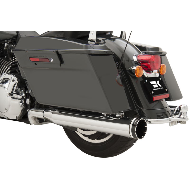 KHROME WERKS 2:2 DOMINATOR EXHAUST SYSTEM - CHROME W 4-1/2" MUFFLER 200630