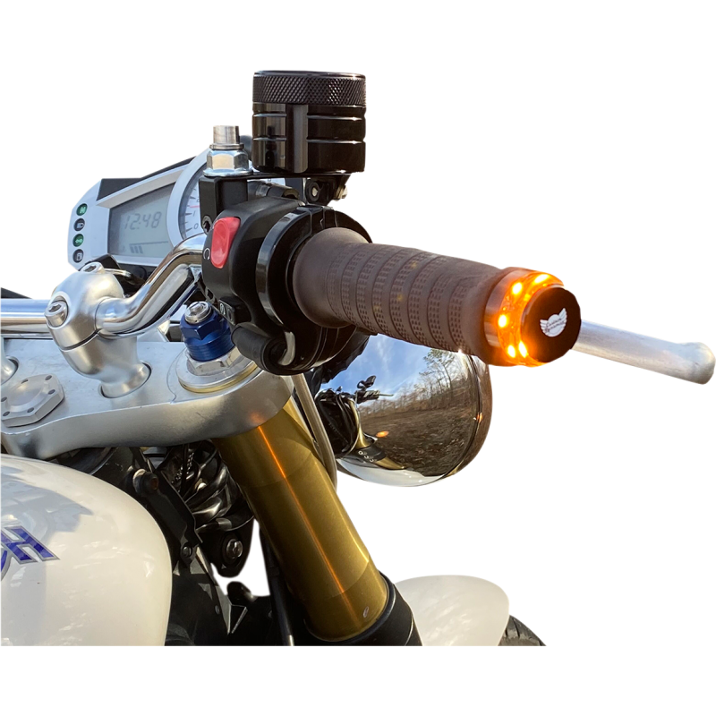 CUSTOM DYNAMICS LIGHT LED HANDLEBAR END CD-BAR-END-AW-B