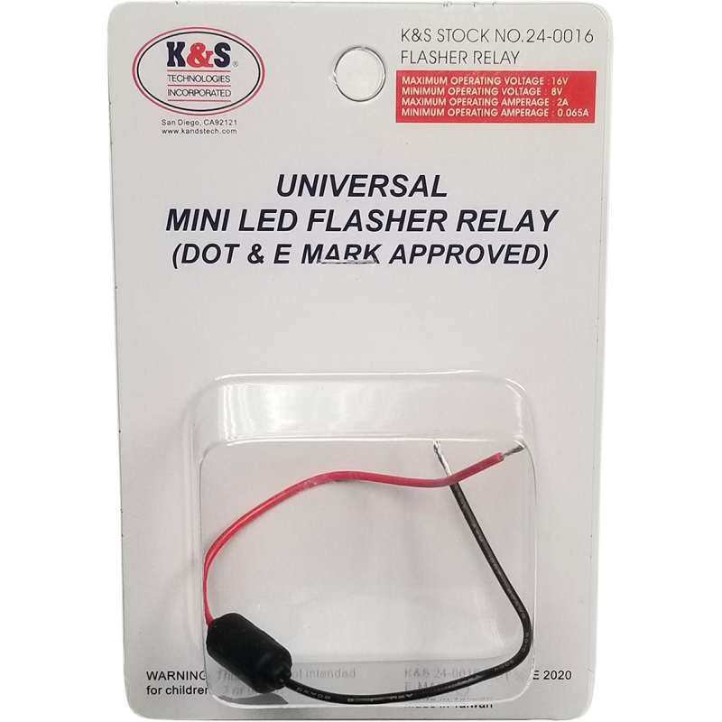 K&S TECHNOLOGIES UNIVERSAL LED FLSHR RELAY 24-0016