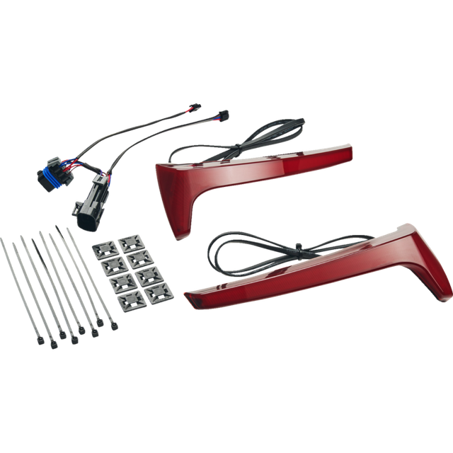 CIRO LLC RYDECULTURE BRYANT M1 SADDLEBAG LIGHTS - RED LENS 4R010