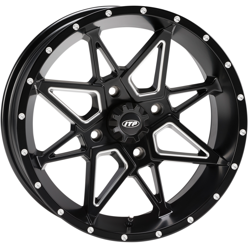 ITP TORNADO 15X7 4/110 5+2 MATTE BLACK MILLED 1521956727B