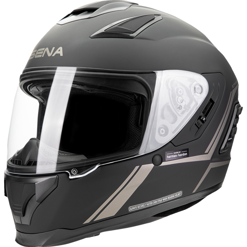 SENA STRYKER SMART HELMET FULL-FACE MATT BLACK XL SIZE DOT STRYKER-MB0XL1