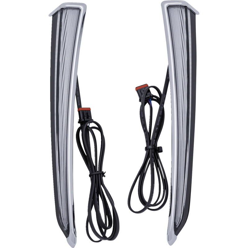 CIRO LLC LOWER FAIRING LIGHTS - CHROME 45800