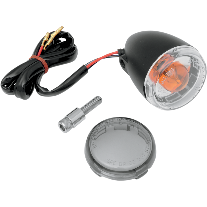 DRAG SPECIALTIES FRT DEUCE STYLE T/SIGNALS MATT BLK EA 2020-0417
