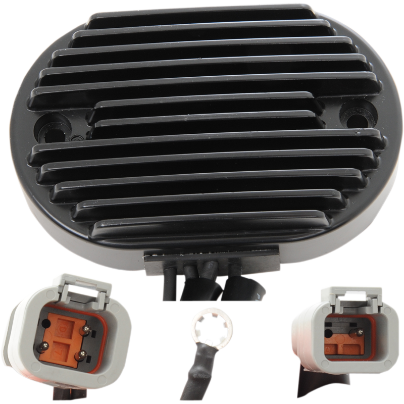DRAG SPECIALTIES 07FX/FLST/FXSTD BLK VOLTAGE REGULATOR 2112-0809