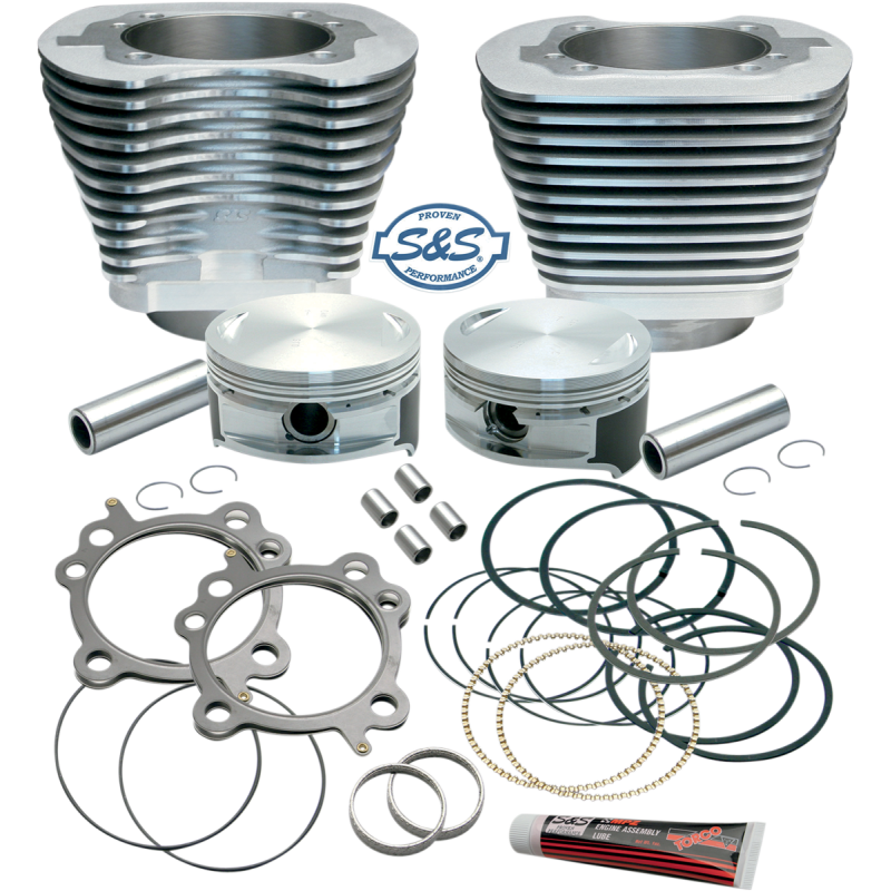 S&S CYCLE 106" T/C CYL/PISTON KIT SILVER 910-0199