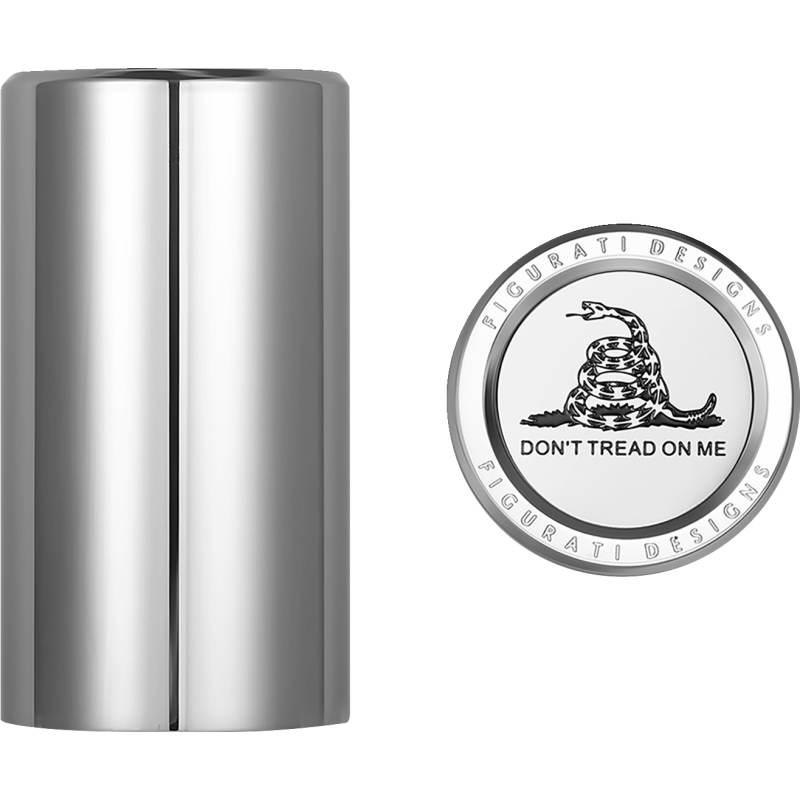 FIGURATI DESIGNS ND MAG DOCKING COVERS SILVER WITH DTOM 25.2X46.5MM FD40-DC-25.2/46.5-SS