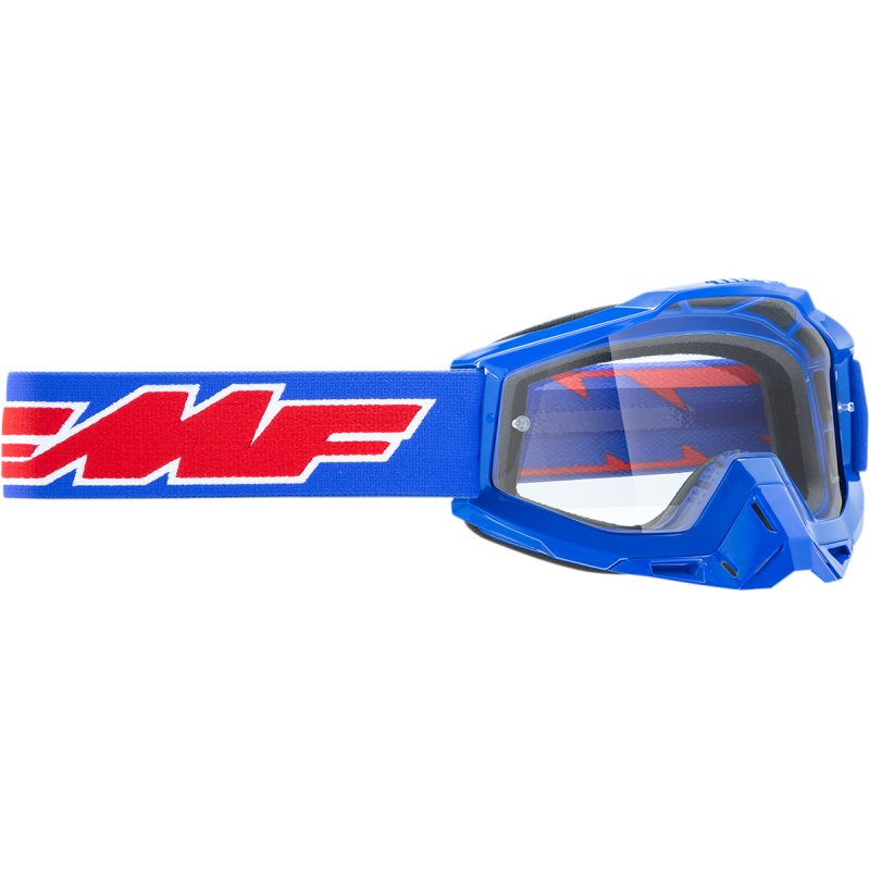 FMF FMF POWERBOMB GOGGLE ROCKET BLUE - CLEAR LENS F-50036-00002