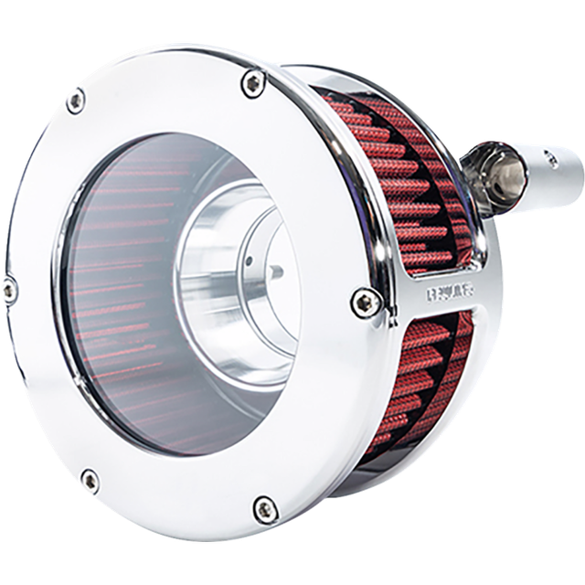 FEULING OIL PUMP CORP. AIR CLEANER BA CLEAR COVER CHROME/RED 93-99 EVO BT 5468