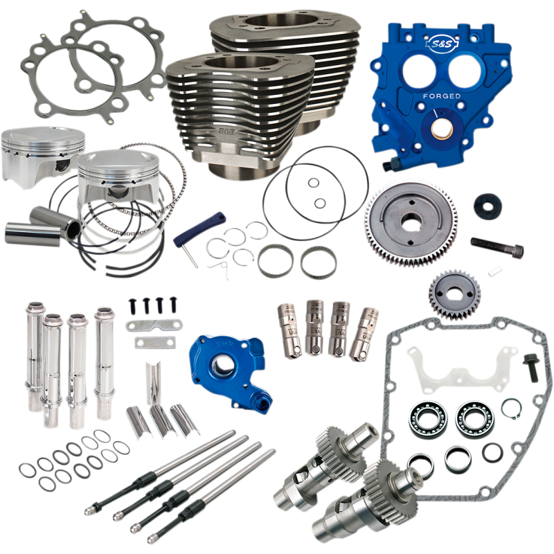 S&S CYCLE POWR PK, 4"BORE BLK, 585GE, 99-06 EXC 06 DYNA 330-0665