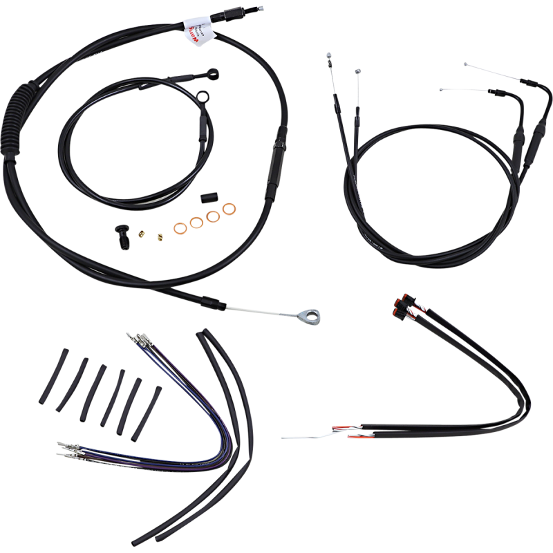 BURLY BRAND CONTROL KIT - 16" APE HANGER HANDLEBARS - ABS B30-1125
