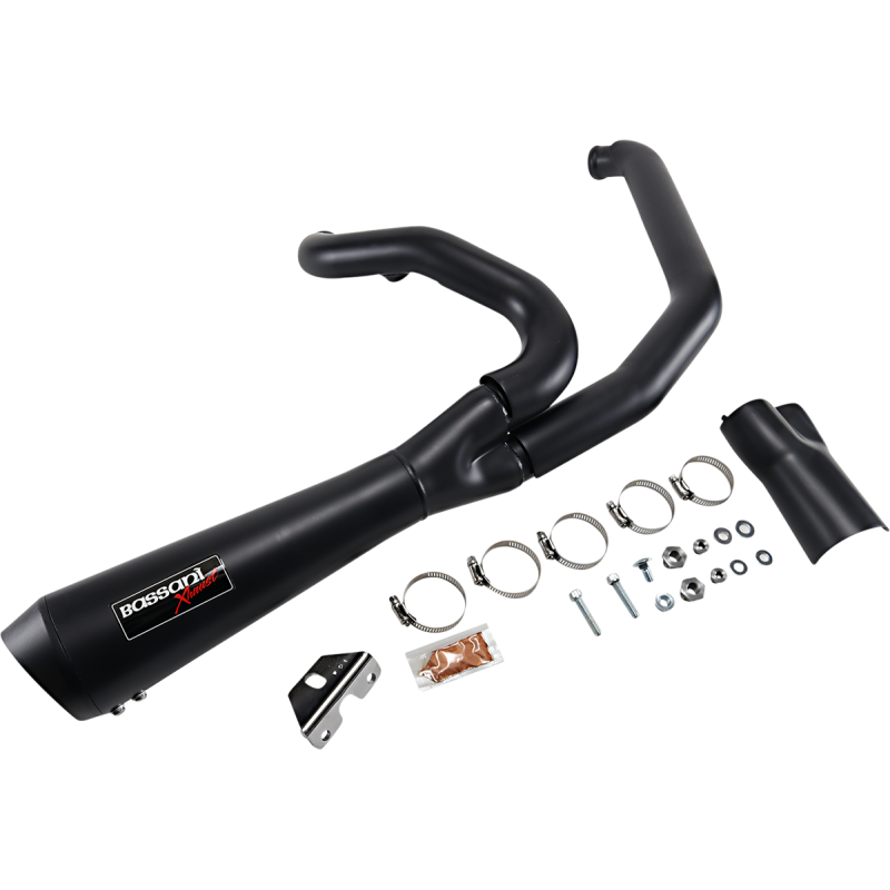 BASSANI XHAUST 17-UP FL EXHAUST 2:1 SHORT MEGA BLK 1F42RB