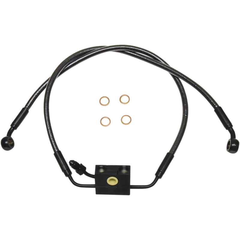 MAGNUM DESIGNER SERIES FRONT LOWER BRAKE LINE KIT - BLACK PEARL AS47019