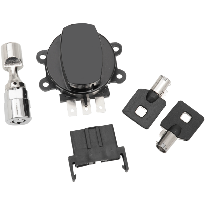 DRAG SPECIALTIES SWITCH GL/BLK W/FRK LK 00-10 FXST 21-0209GBK