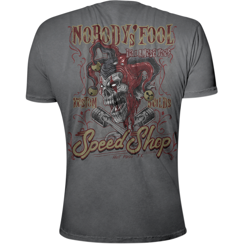 LETHAL THREAT TEE NOBODYSFOOL GRY MD VV40134M