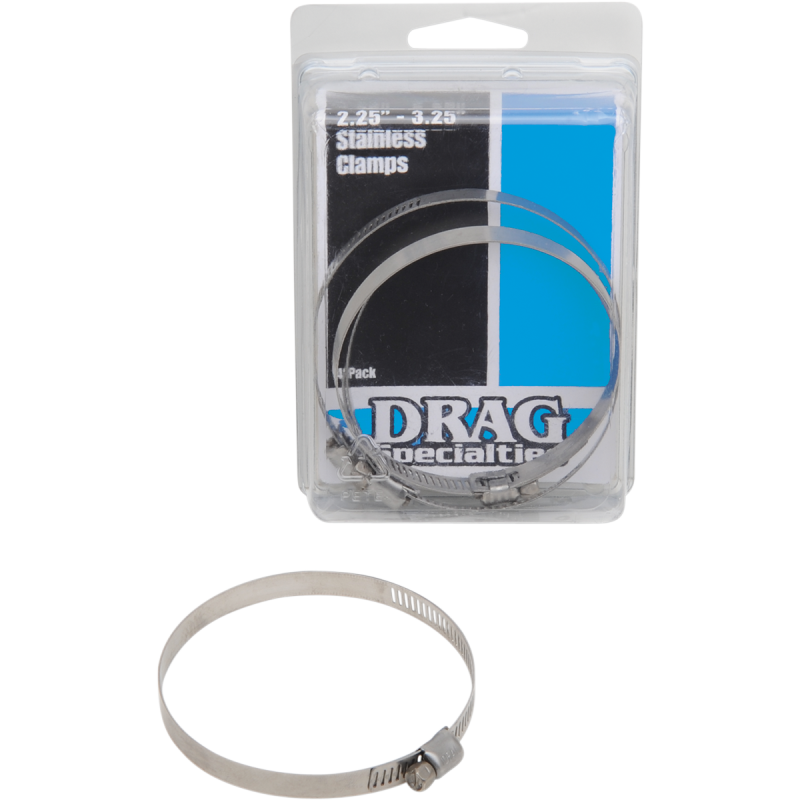 DRAG SPECIALTIES S/STEEL WORM CLAMP 2.25-3.25" (4PK) 114-6244