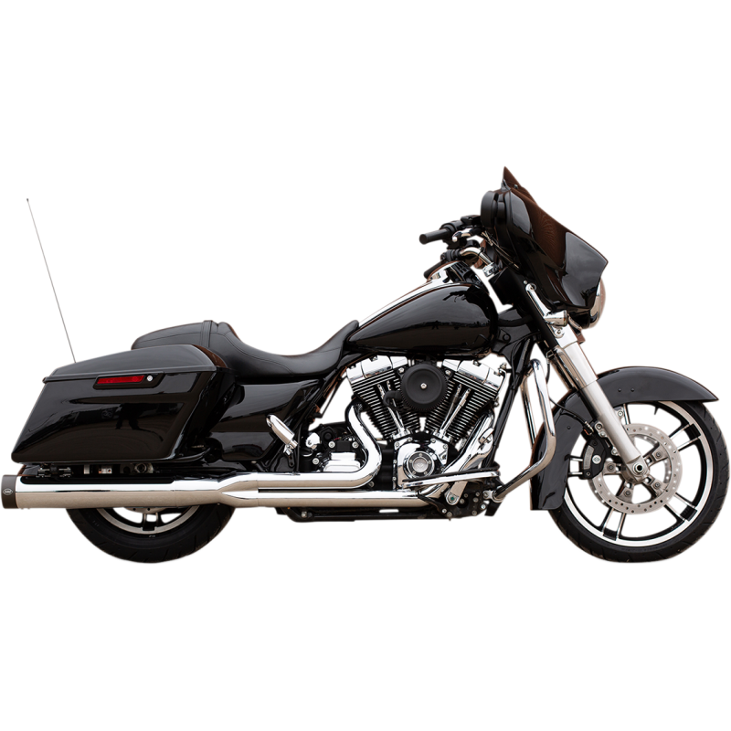 S&S CYCLE 99-09 FLHT SIDEWINDER 2-1 CHR/BLK 550-0776