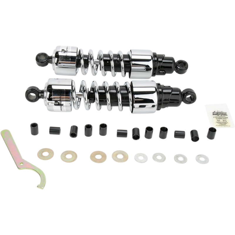 PROGRESSIVE SUSPENSION SHOCKS - 412 CRUISER SERIES - CHROME - 13" - STANDARD/HEAVY 412-4221C