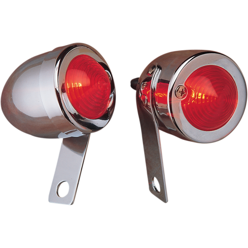 DRAG SPECIALTIES BULLET MARKER LIGHTS RED R/H MOUNT DS-280048