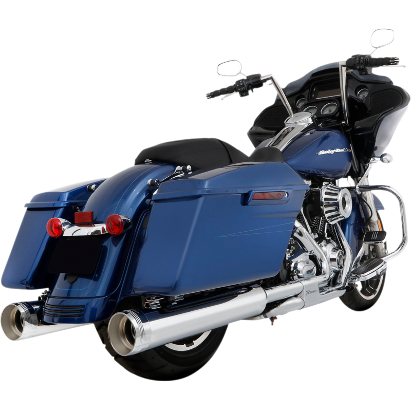 RINEHART RACING 17-23 FL DBX45 4 1/2" MUFFLERS CHR W/CHR TRAD 500-0185C