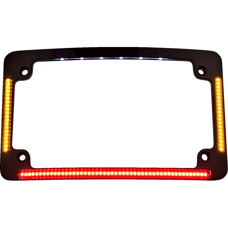 CUSTOM DYNAMICS LIC/PLT FRAME BLK RADIUS TF05-B