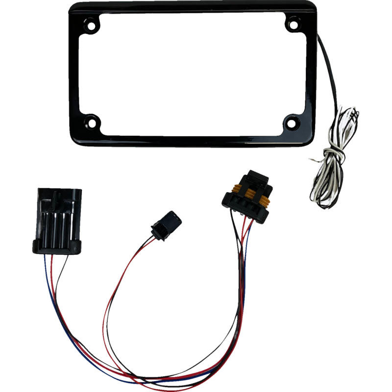 CUSTOM DYNAMICS FRAME LICENSE PLATE W/ TAG LIGHT BLK FOR SXS CD-LPF-RZRTRAIL