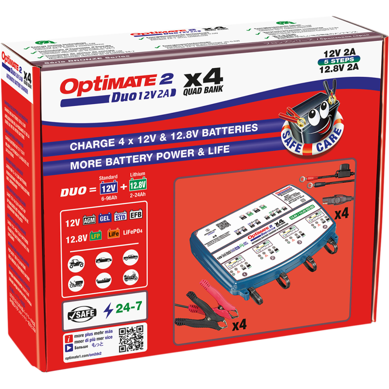 TECMATE OPTIMATE 2 DUO X4 BANK TM-575