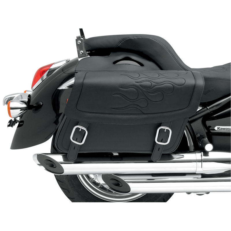 SADDLEMEN SADDLEBAG,FLAME BLK,MD 3501-0212