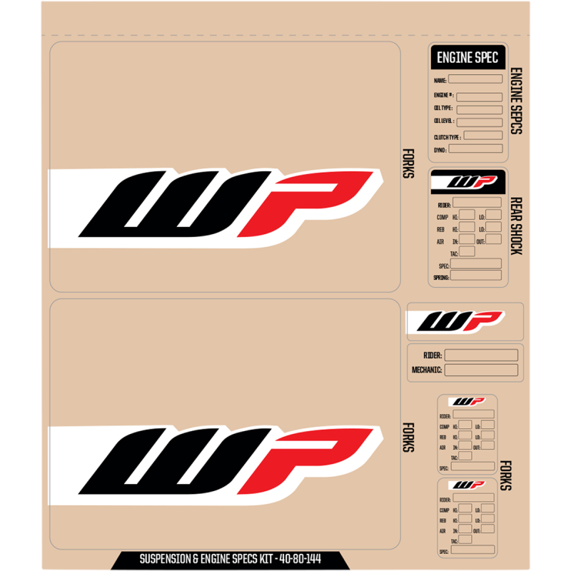 D'COR VISUALS DCOR WP DECAL KIT BK 40-80-144