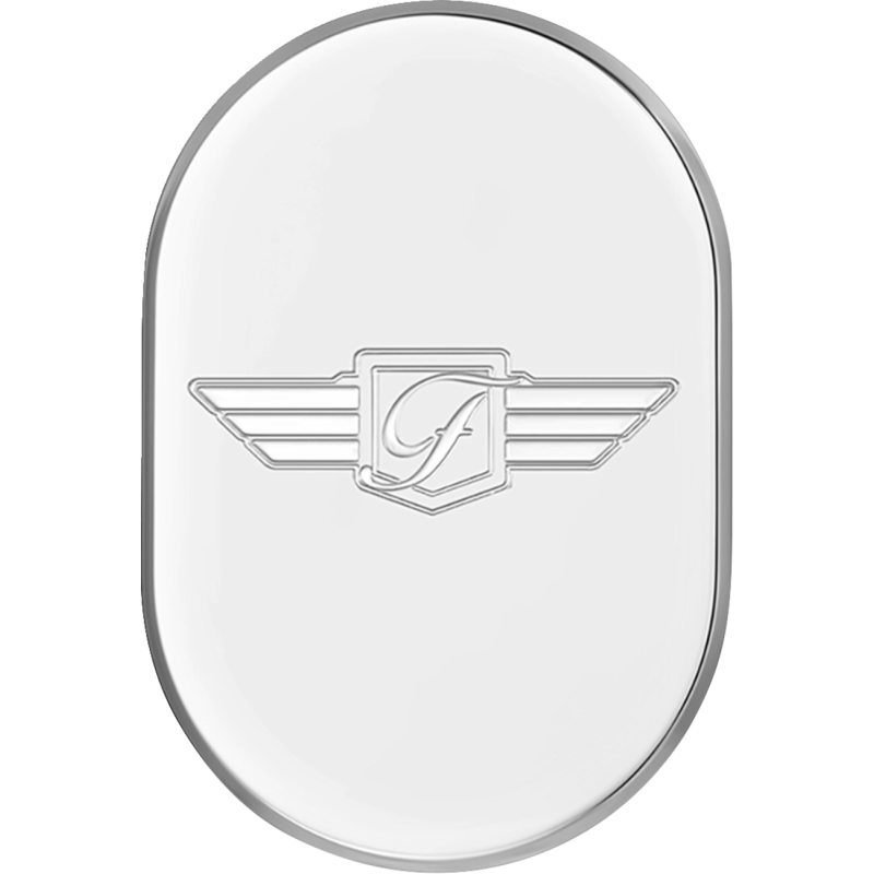 FIGURATI DESIGNS BACK FENDER COVER SILVER WITH FIGURATI DESIGNS LOGO-LEFT FD-01-AC-SS-LT