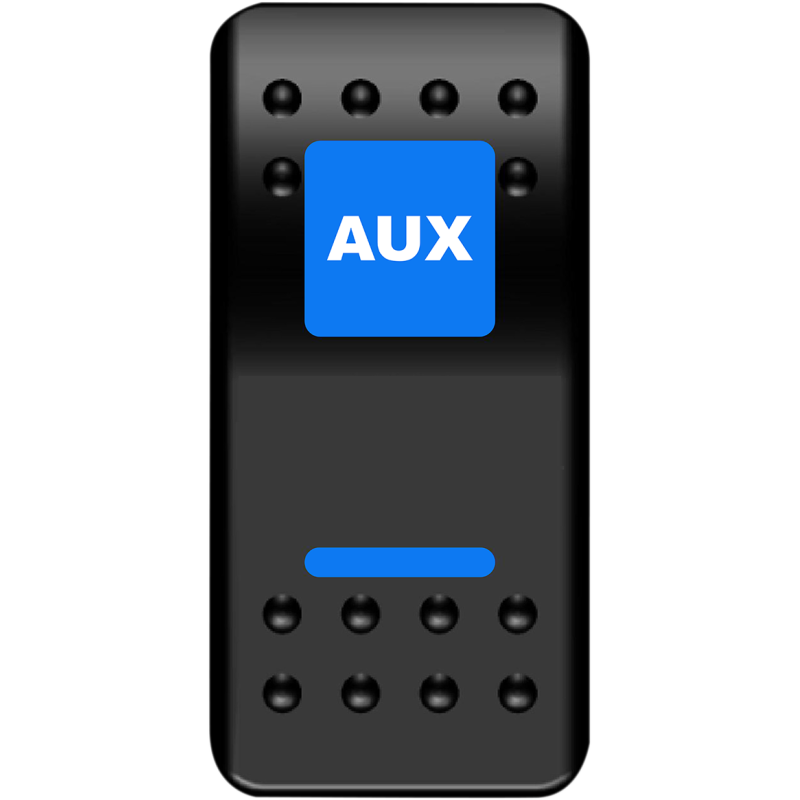 MOOSE UTILITY DIVISION MOOSE BRANDED ON/OFF AUX SWITCH WITH BLUE LED AUX-PWR