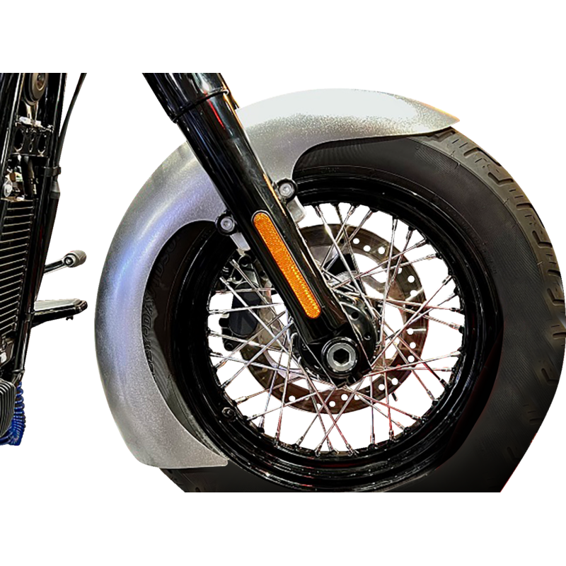 PAUL YAFFE BAGGER NATION THICKY FRONT FENDER - OEM - WITH SATIN ADAPTORS - M8 SOFTAIL THICK-OEM-M8ST-S