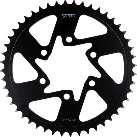 VORTEX SPROCKET VORTEX STEEL REAR 520-48 TOOTH BLK 452AS-48