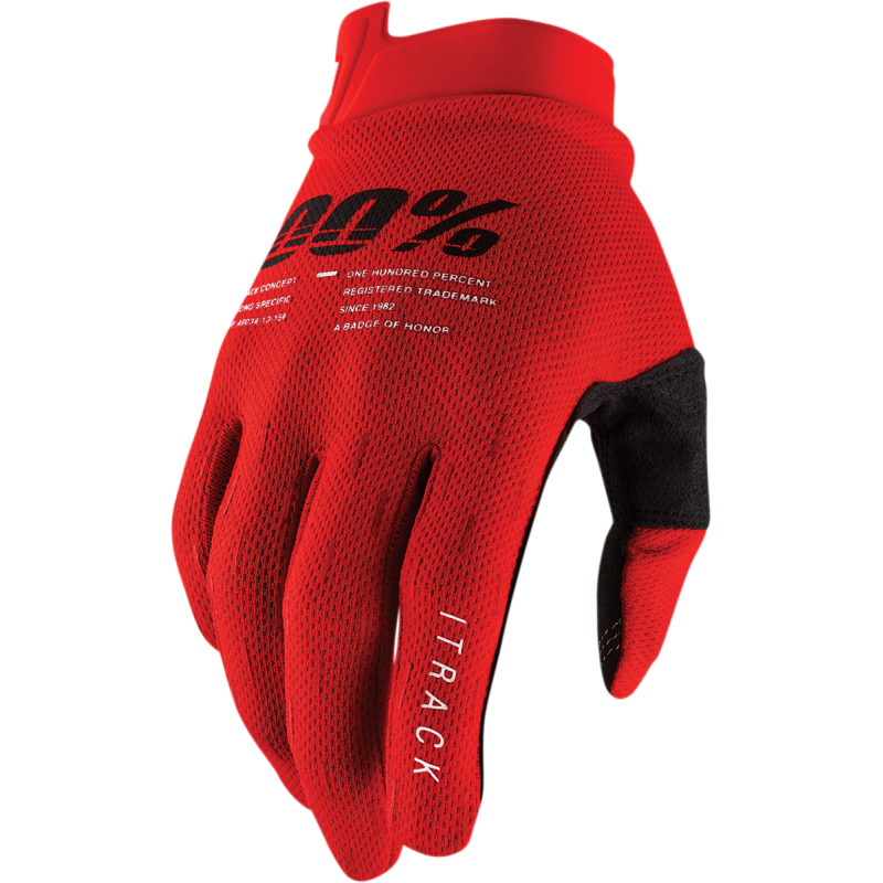 100% ITRACK GLOVES RED XXL 10008-00019