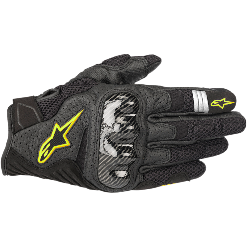 ALPINESTARS (ROAD) GLOVE SMX1 AIR V2 BK/Y 2X 3570518-155-2X