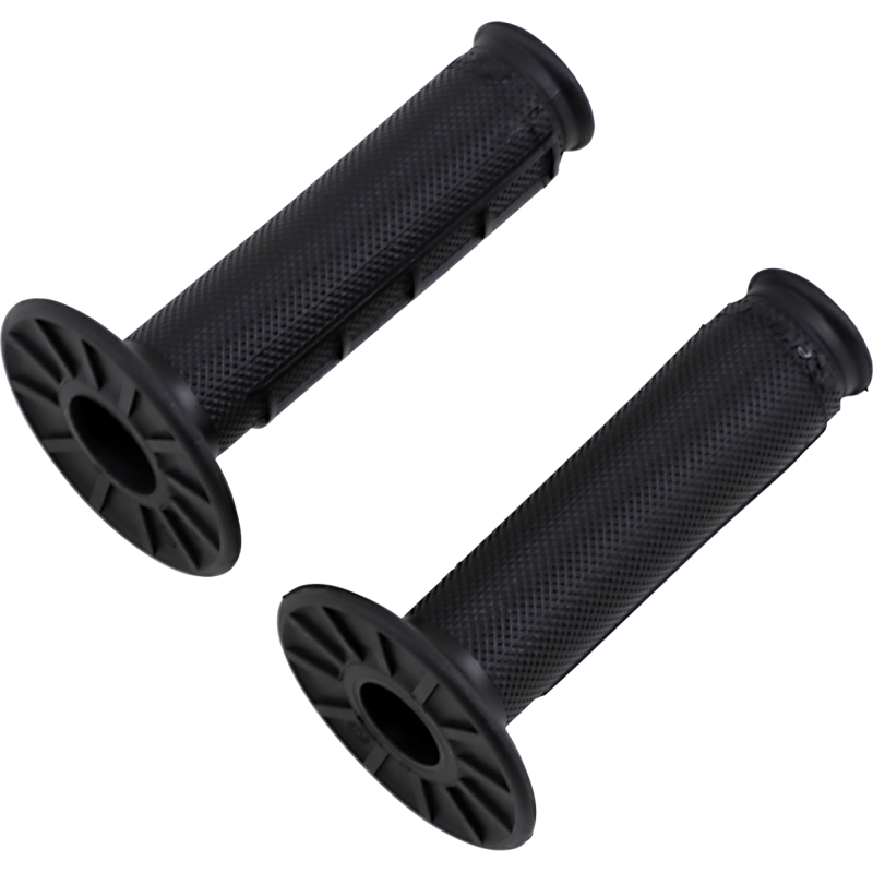 RENTHAL ULTRA TACKY HALF WAFFLE GRIPS DUAL COMPOUND BLACK ON BLACK G197