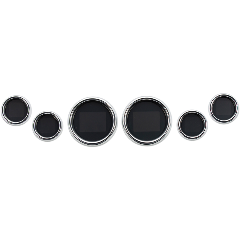 DAKOTA DIGITAL 99-03 FLHT SIX GAUGE CHR BEZEL MLX-8696
