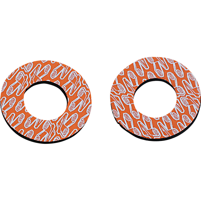 RENTHAL GRIP DONUTZ WHITE ON ORANGE RENTHAL G204