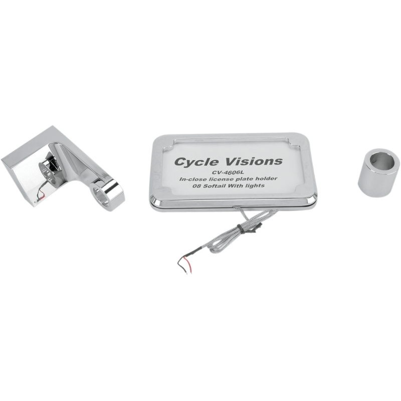 CYCLE VISIONS 08-17 FX/FLST CHR LIC/PLT BRKT WL/VERTI CV-4606L
