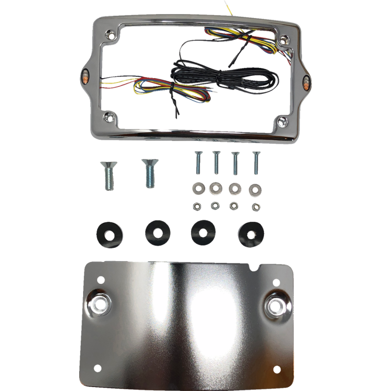 KODLIN CURVED ELYPSE 3-1 TOURING LICENSE PLATE KIT CHROME KUS20301