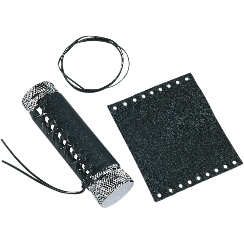 DRAG SPECIALTIES LEATHER GRIP COVERS (PR) DS-243058